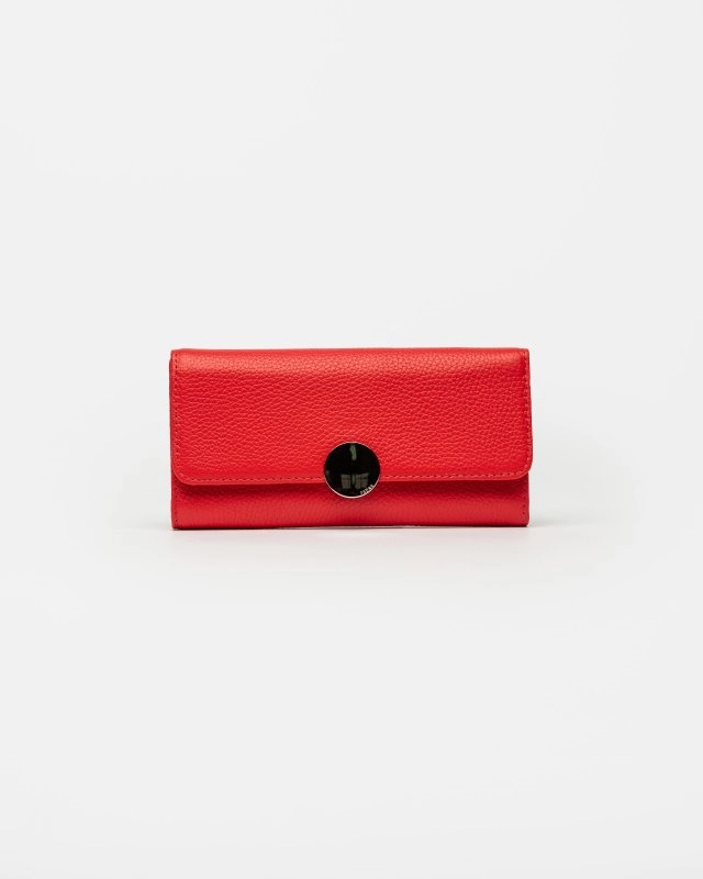 Billetera The Circle En Cuero Graneado